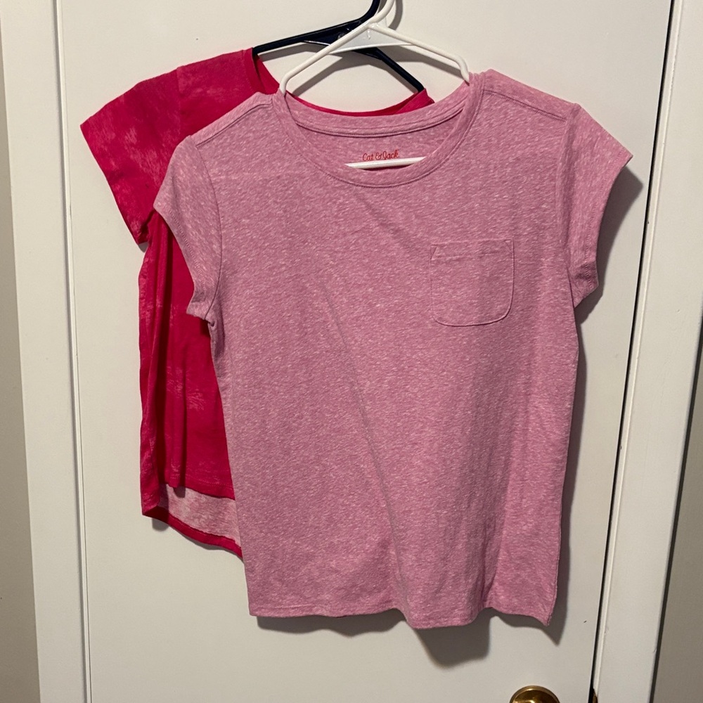 Bundle! Cat & Jack Light Pink Short Sleeve Tee and Old Navy top!